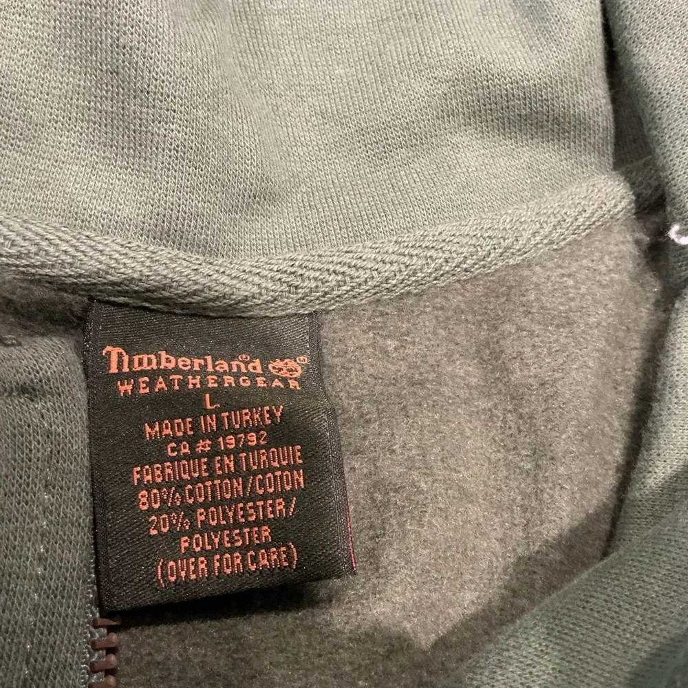 Timberland Weathergear Men’s Quarter Zip Pullover Sweatshirt Size L Olive Green